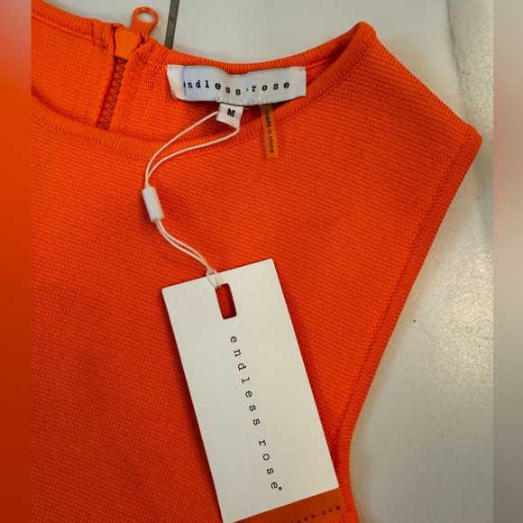 Endless Rose VICI Dress size Medium bright orange - it has cutouts! - Picture 6 of 9
